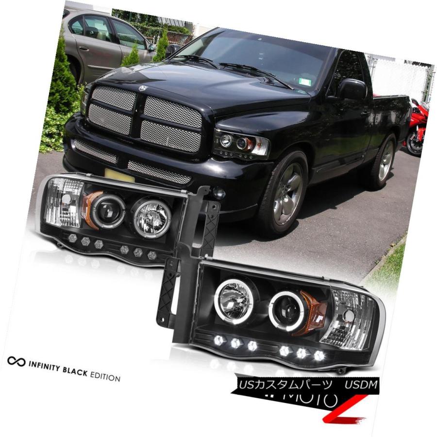テールライト 02-05 Dodge Ram 1500 2500 STテールブレーキランプクロームフォグヘッドランプLEDデュアルヘイロー 02-05の画像