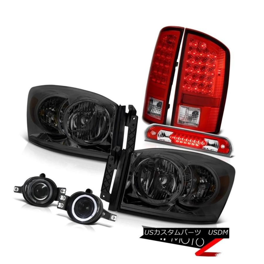 テールライト ダイヤモンドカットヘッドライトLED信号灯台Halo Fog Roof 3rd 2006 Dodge Ram ST Diamond Cu