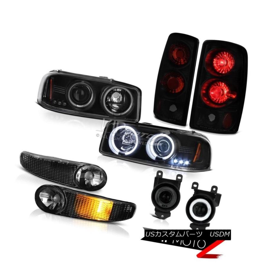 テールライト CCFL Halo Ring Black 01-06ユーコン6.0Lヘッドランプライトリアシグナルテールランプフォグ CCFL Halo