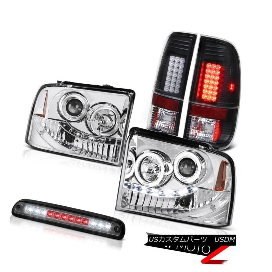 テールライト ツインハローLEDヘッドランプSMDブレーキテールライトルーフカーゴ05 06 07 Ford SuperDuty Twin Halo