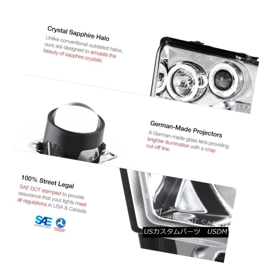 テールライト ツインハローLEDヘッドランプSMDブレーキテールライトルーフカーゴ05 06 07 Ford SuperDuty Twin Haloの画像