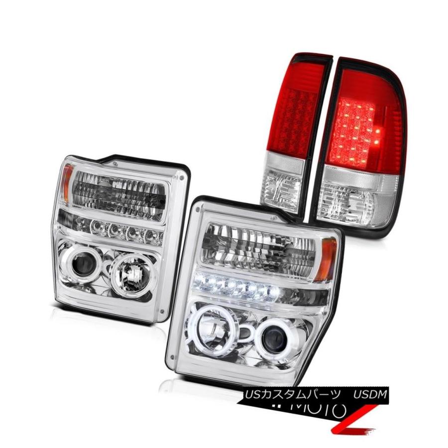 テールライト 08-10 F250 F350ハーレーダビッドソンCCFL Halo Rimヘッドライト明るいLEDテールライト 08-10 F250