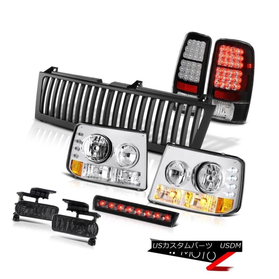 テールランプ ユーロクロームヘッドライトL.E.DテールランプFogStop LED黒いこと00-06都市近郊部5.7L Euro Chrome Headl