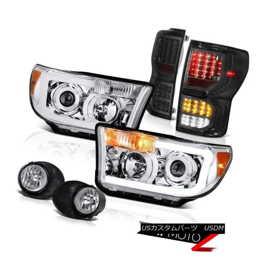 テールランプ 07-13トヨタトンドラSR5石墨煙テールライトヘッドランプフォグライトブライト 07-13 Toyota Tundra SR5 ライト、レンズ-自動車-その他ライト