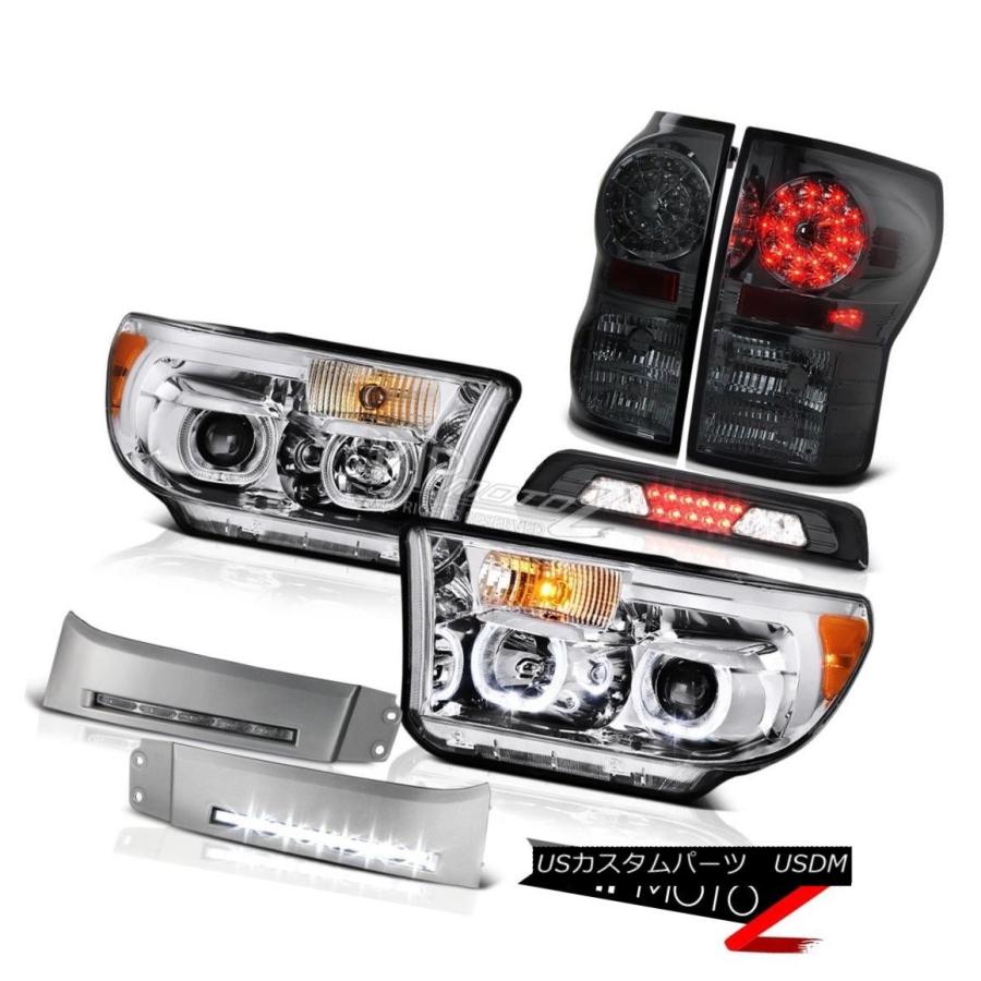 テールランプ 2007-2013トヨタトンドラSR5クロームヘッドランプDRLストリップルーフキャブライトテールライト 2007-2013 Toyot 車、バイク、自転車-その他ライト