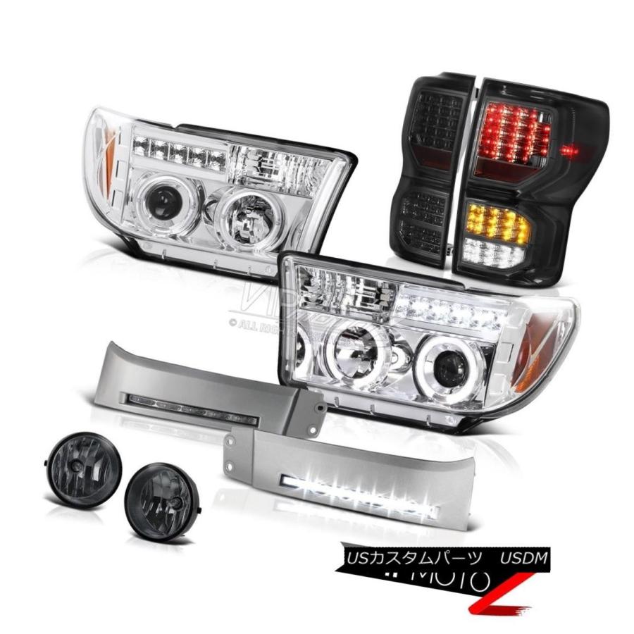 テールランプ 07-13 Toyota Tundra SR5 Taillamps DRLストリップクリスタルクリアヘッドランプフォグランプ 07-13 その他ライト-車、バイク、自転車
