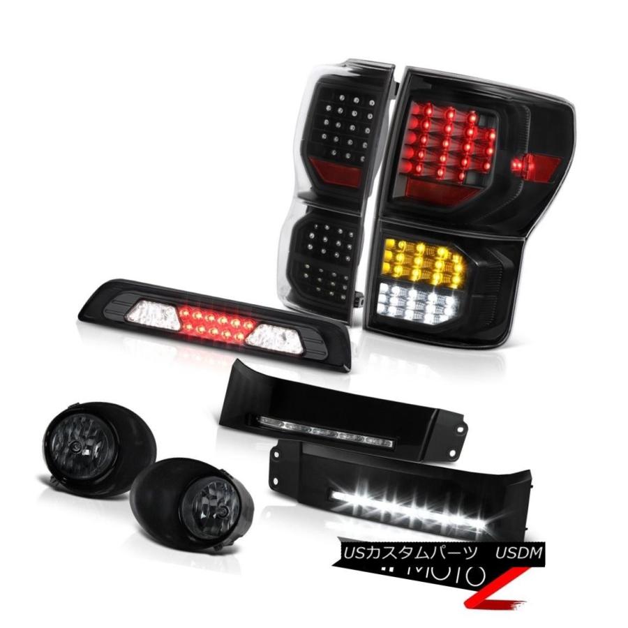 テールランプ 2007-2013 Toyota Tundra LimitedブラックテールランプバンパーDRLフォグハイストップランプ 2007-20 自動車-その他ライト