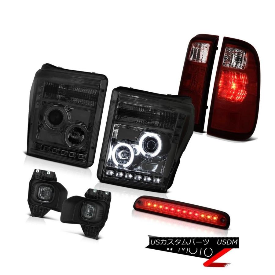 テールランプ 11-16 F350 X1ロッソレッドハイストップライトフォグライトスモークリアブレーキヘッドライト 11-16 F350 Xl Ros ライト、レンズ-車、バイク、自転車-その他ライト