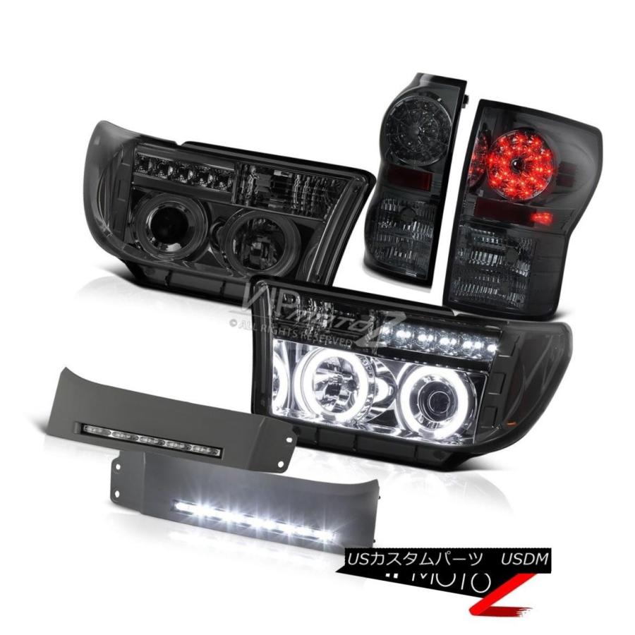 テールランプ 2007?2013年Tundra V8 DRL LEDドライビングテールライトスモークハローヘッドライトテールランプ 2007-2013 自動車-車、バイク、自転車-その他ライト