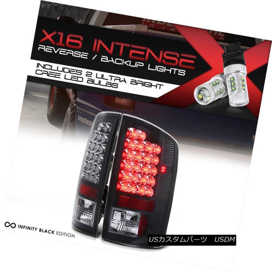 テールランプ Cree LED Reverse 2002-2006 Dodge Ram標準尺度押しひろげるクルーブラックテールライト Cree LED Rever