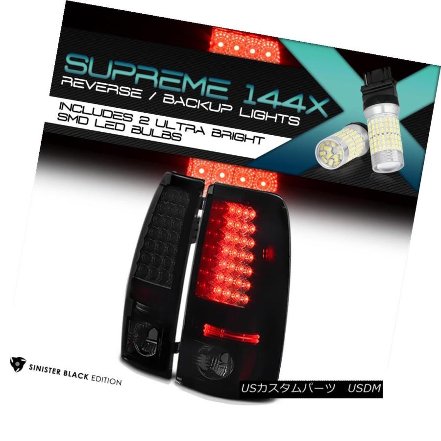 テールランプ Full SMD Reverse 99-02 Chevy Silverado 1500 2500 3500 固定ディスク BLACK LEDテー 車、バイク、自転車-その他ライト