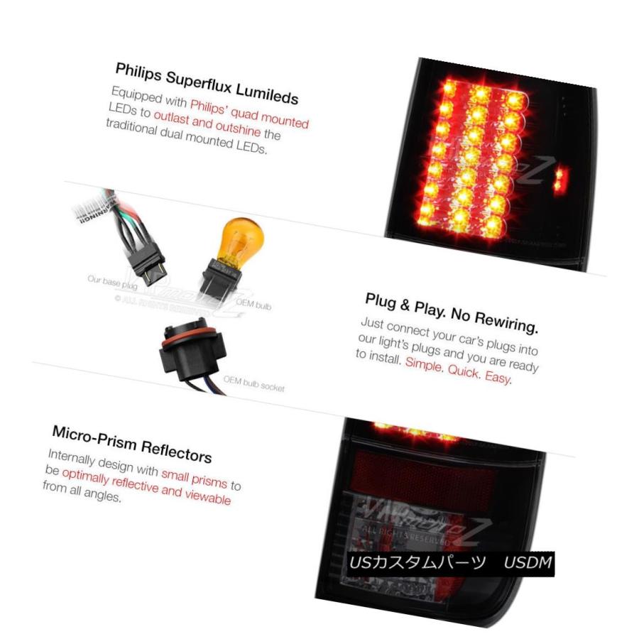 テールランプ [FULL SMD BACKUP] Ford F150 F-150 1997-2003「まっ黒い同盟罷業SMOKE」LEDストリップテールライ