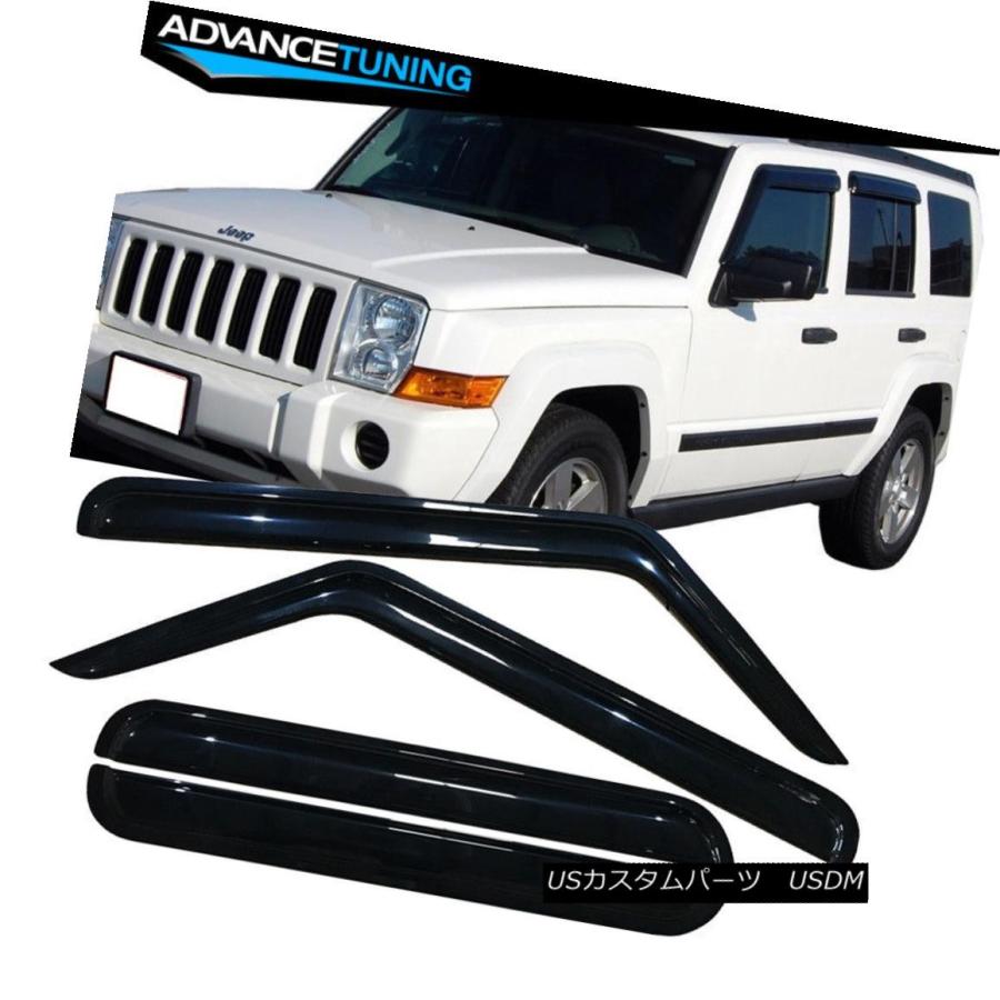 エアロパーツ 6月10日ジープコマンダーアクリル窓バイザー4Pcに適合