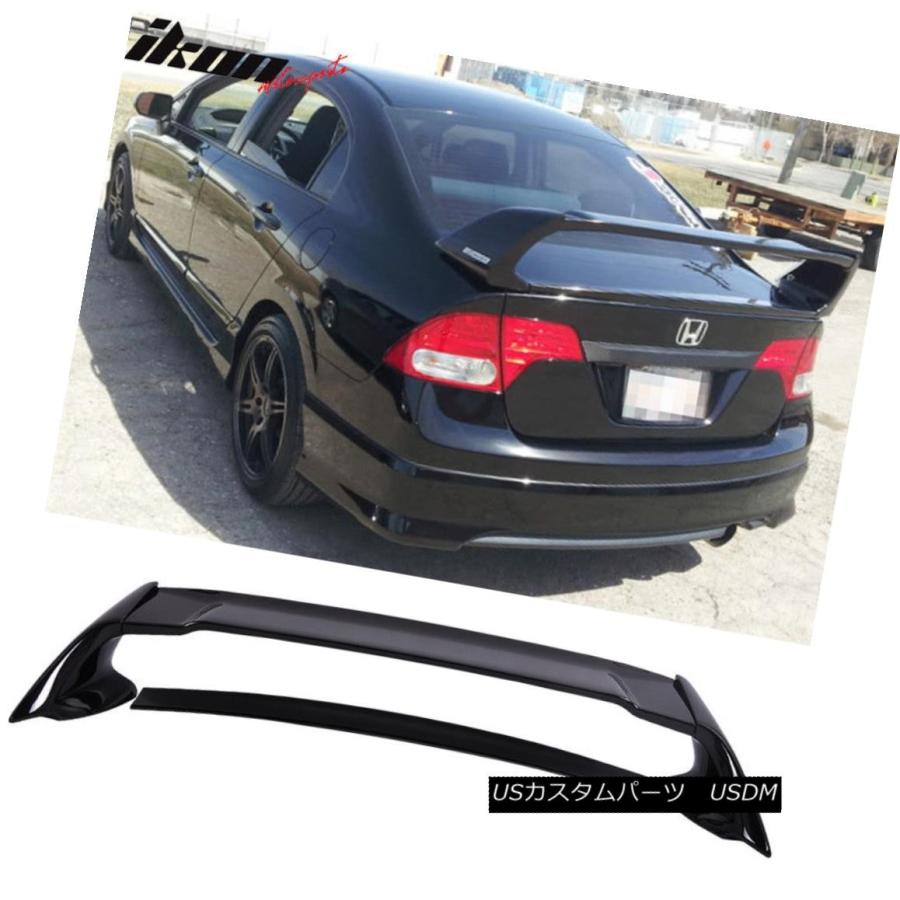 エアロパーツ 06 11シビックセダン4dr無限トランクスポイラーペイントクリスタルブラックパール Nh731p Sedan 06 11 Civic 自動車 Civic Sedan