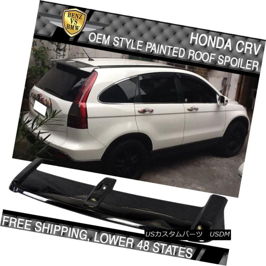 エアロパーツ 07-11ホンダCRV OEファクトリールーフスポイラーペイントパールブラック - ABS Fit For 07-11 Honda C