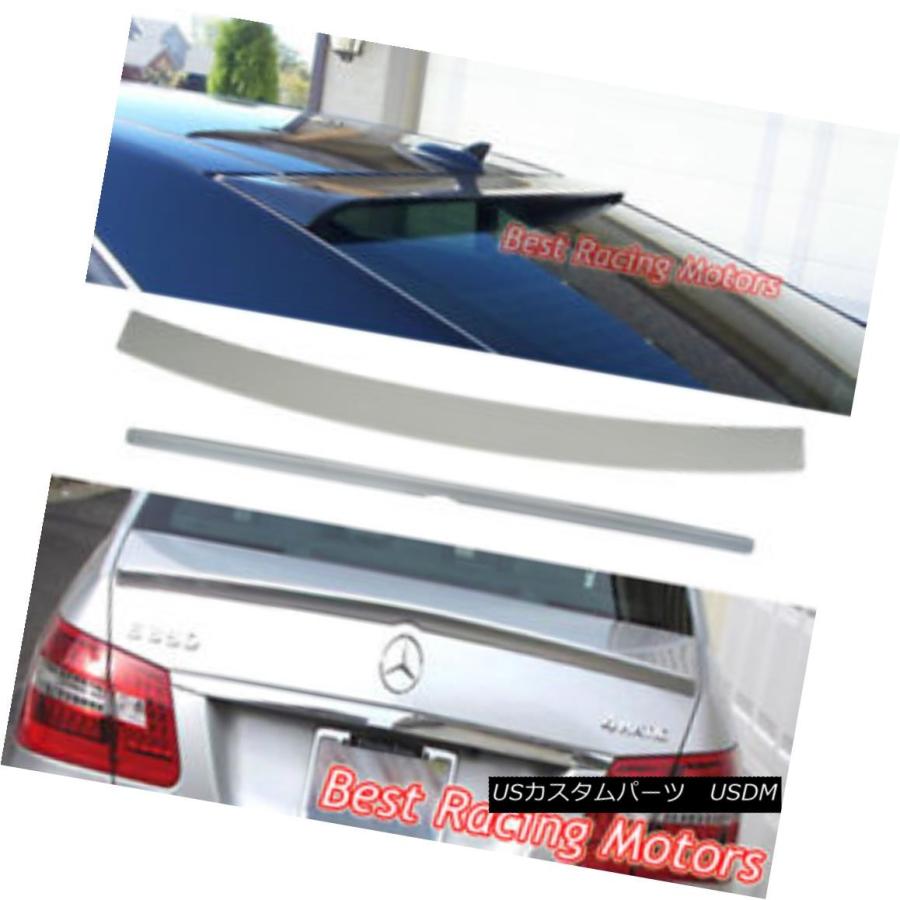 エアロパーツ スタイルトランク+ Lor Roof Spoiler Wing（ABS）フィット09-16メルセデスベンツW212 Eクラス A Sty