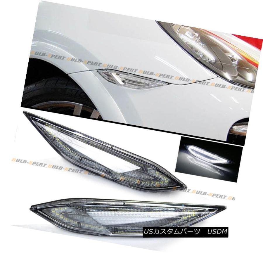 エアロパーツ FOR 11-14ポルシェCAYENNE 958ユーロクリアレンズLEDバンパーサイドマーキングランプ