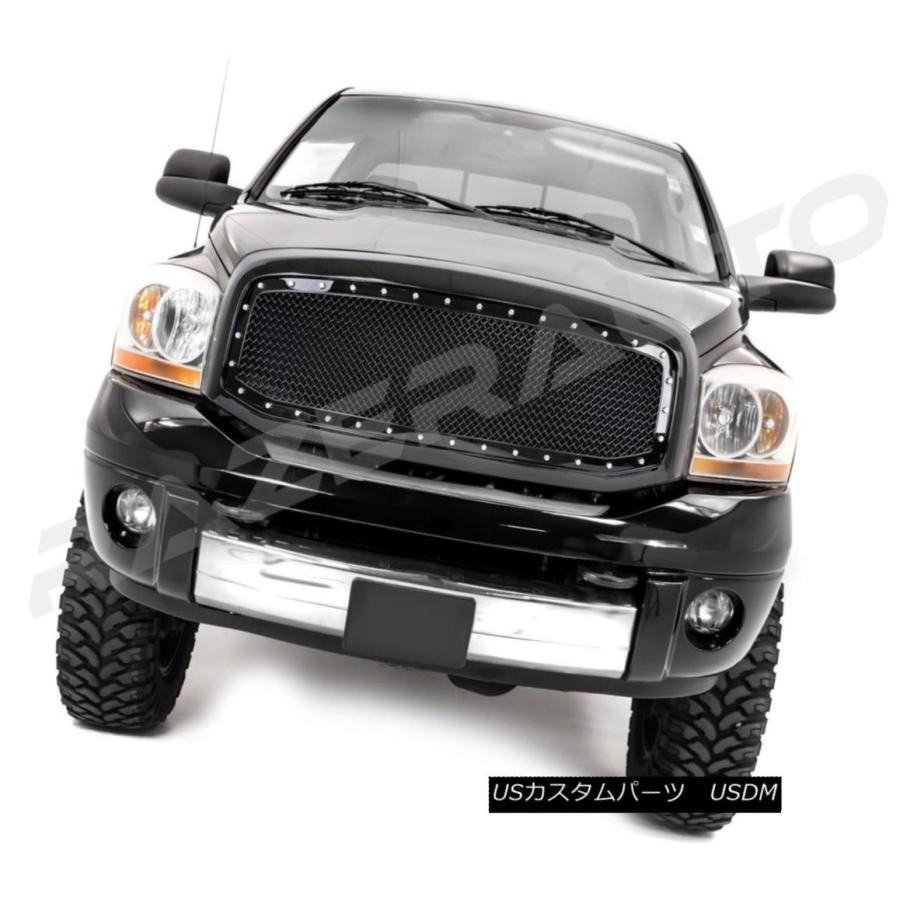 USグリル 06-08 Dodge Ram 1500 + 06-09 RAM 2500 3500黒色パッケージ 