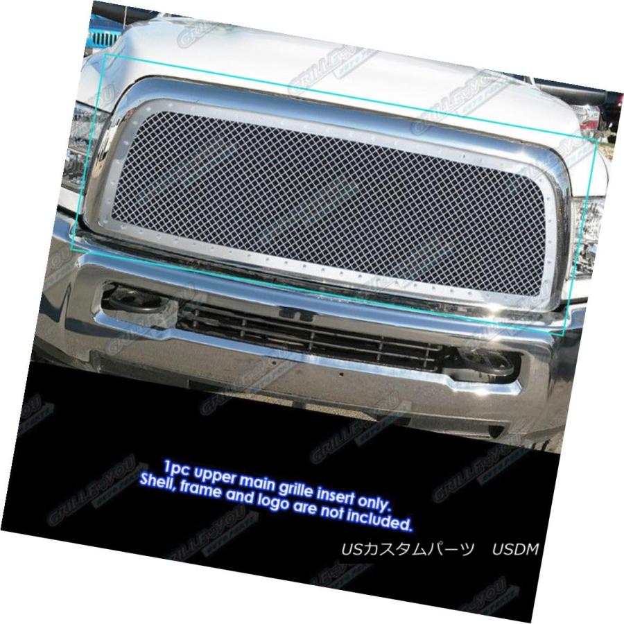 USグリル 適合2013-2017 Ram 2500/3500ステンレス鋼クロムメッシュリベットグリルインサート Fits 2013-2017 Ram