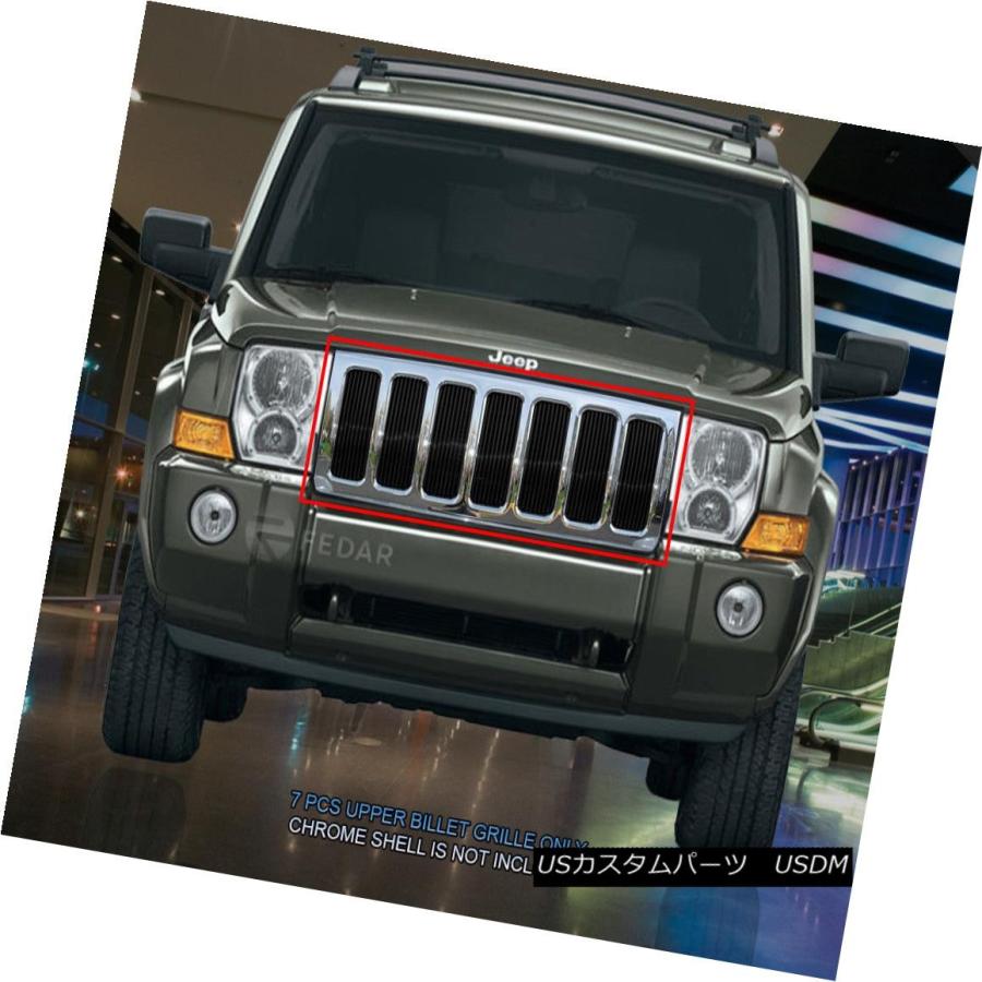 USグリル Fedarは2006年から2010年までジープ・コマンダー・ブラック・ビレット・グリル・インサート Fedar Fits 2006-201(72882円)