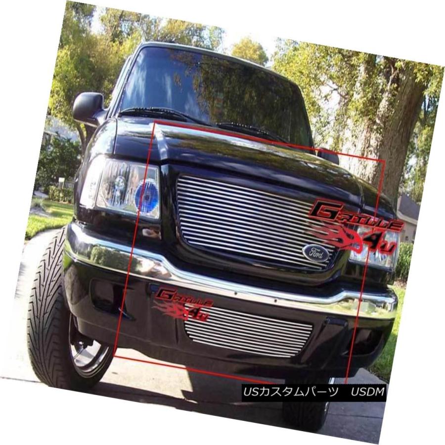 USグリル 01-03フォードレンジャーXLT / XL 2WDビレットグリルコンボインサート For 01-03 Ford Ranger XLT/