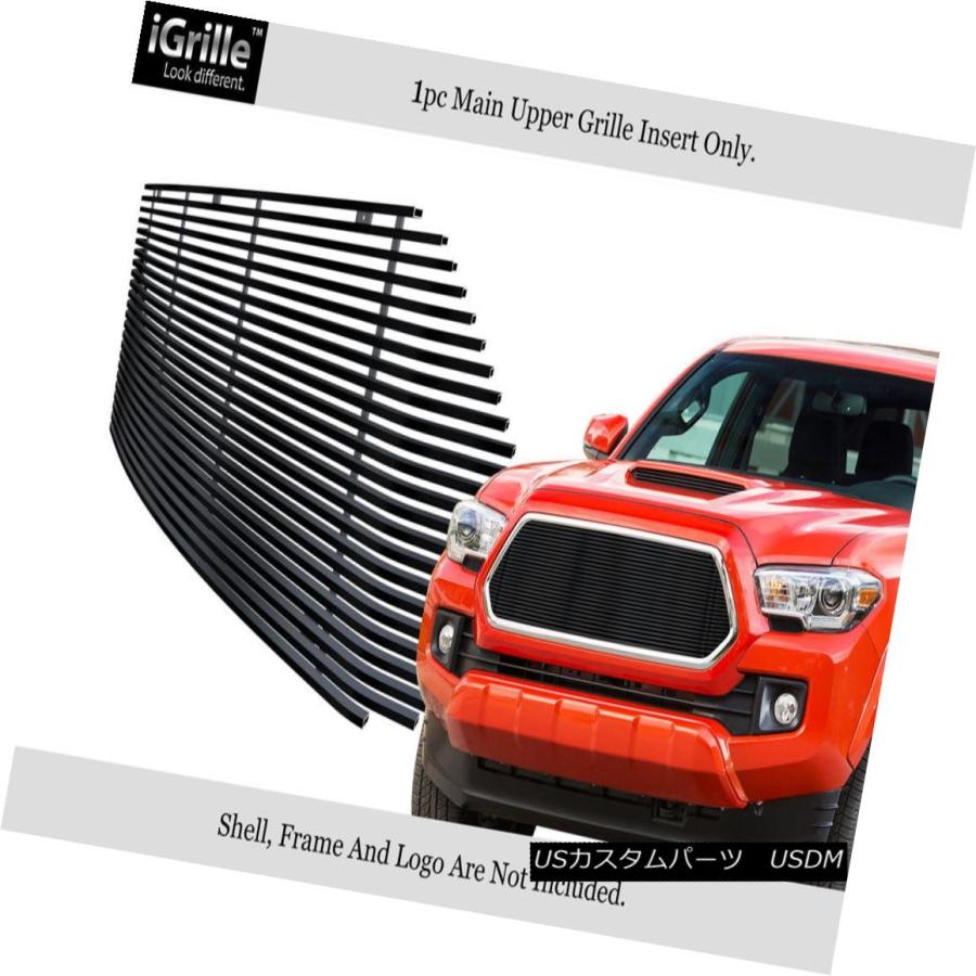 USグリル フィット2016-2017トヨタタコマステンレススチールブラックアッパーグリルインサート Fits 2016-2017 Toyota T