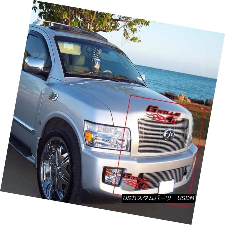 USグリル 04-10インフィニティQX56ビレットグリルコンボインサート用 For 04-10 Infiniti QX56 Billet Gril
