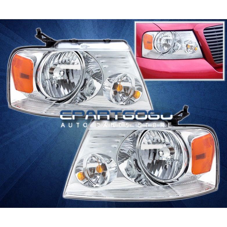 USコーナーライト 04-08 F150 F-150 8つのLEDのフォグランプとクロームアンバークリスタルヘッドライトをピックアップ 04-08 F