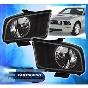 USコーナーライト 05-09 Ford Mustang Gtダイレクト交換ヘッドライトランプLh Rh Black 05-09 Ford Musta