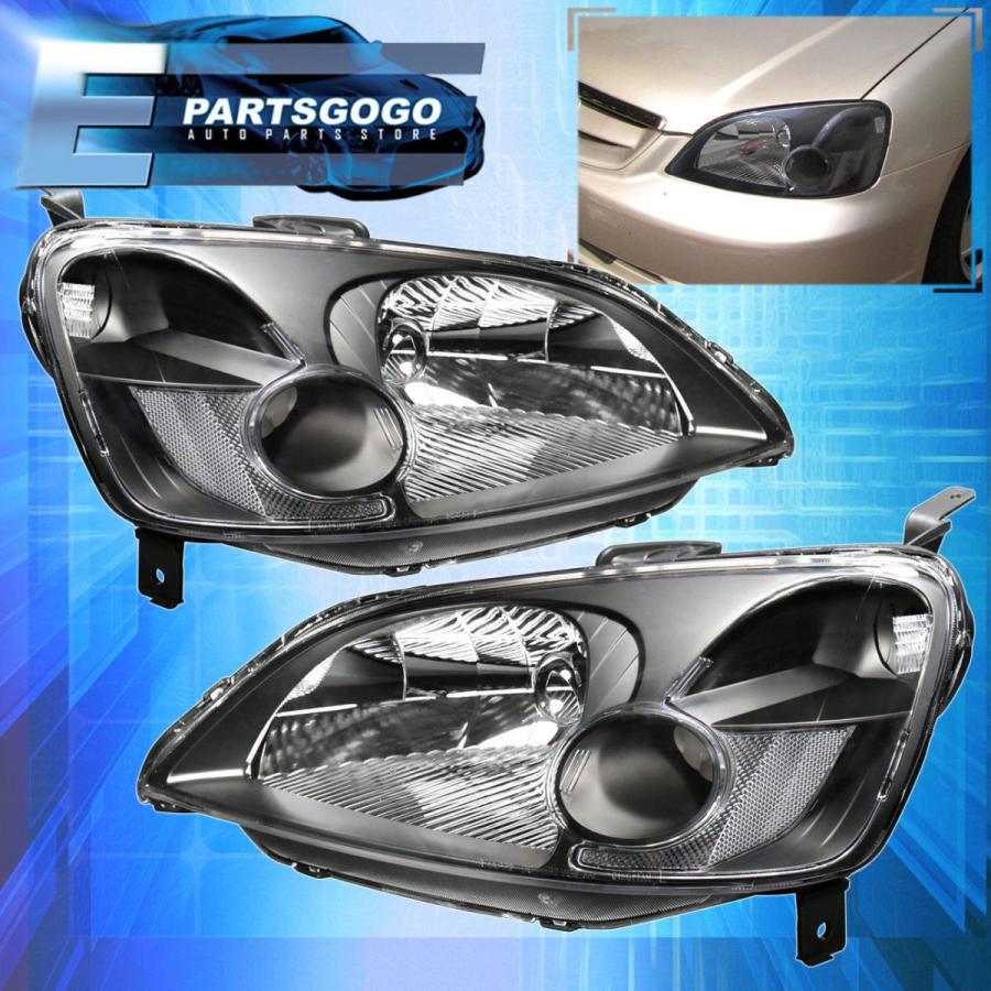 USコーナーライト 2001-2003 HONDA CIVIC DX / LX / EX 2/4 DOOR JDM BLACK HOUSINGクリスタ
