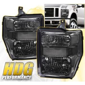 USコーナーライト 08-10 F250 F350交換用ヘッドライトのランプペア組立ユニットSMOKED 08-10 F250 F350 REPLAC