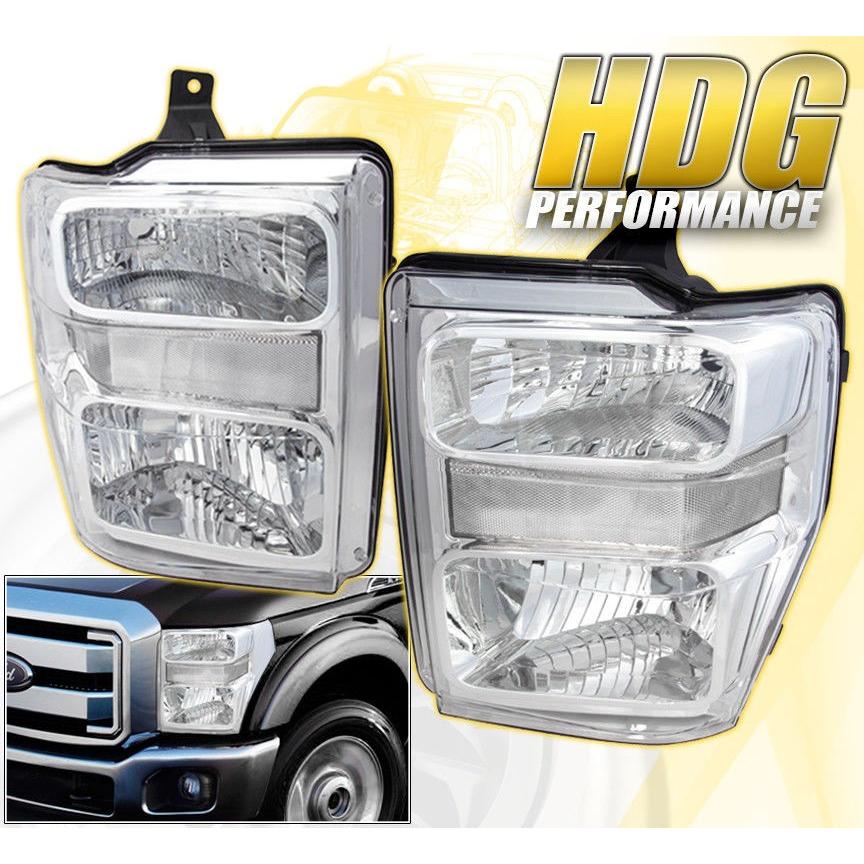 USコーナーライト 08-10 F250 F350超高密度ヘッドライトランプペア組立ユニットクローム 08-10 F250 F350 SUPER DU