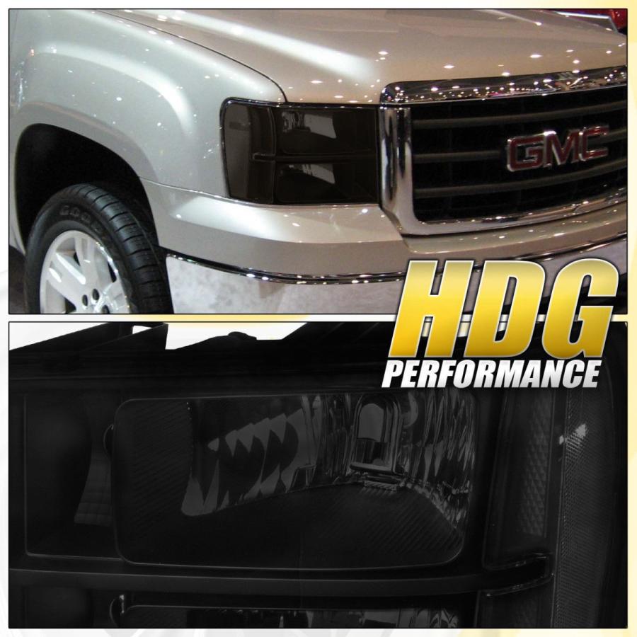 USコーナーライト 2007-2013 GMC Sierra交換用煙霧レンズOEスタイルヘッドライトランプの駆動 2007-2013 GMC Sierの画像