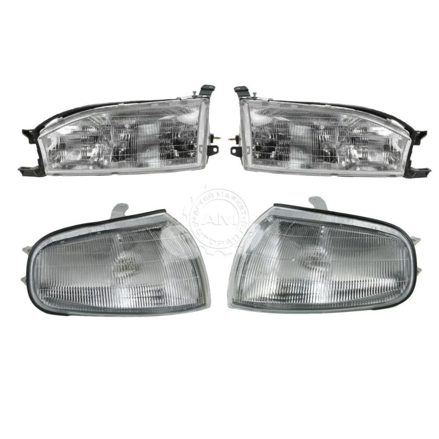 USコーナーライト ヘッドライト＆amp; 駐車コーナーライト左＆amp; 92-94トヨタカムリ用右キットセット Headlights \u0026