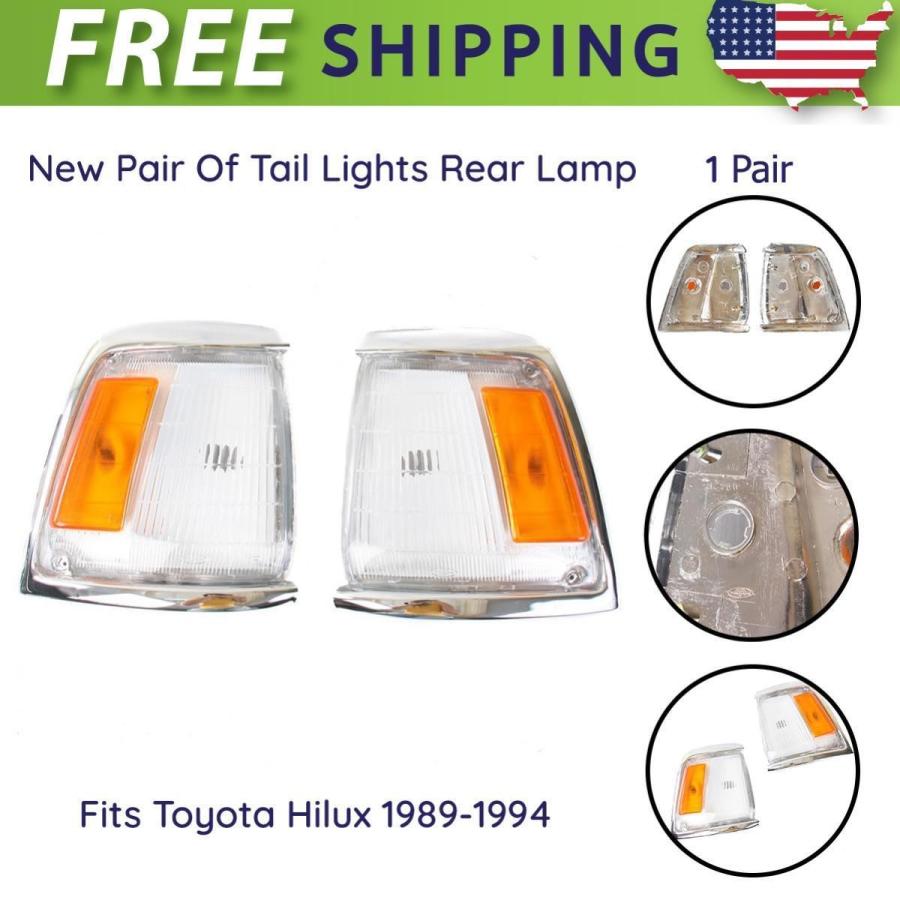 USコーナーライト ペアコーナーライトターンランプLENSフィットトヨタHilux LN85 LN90ピックアップ1989-1994 Pair Cor