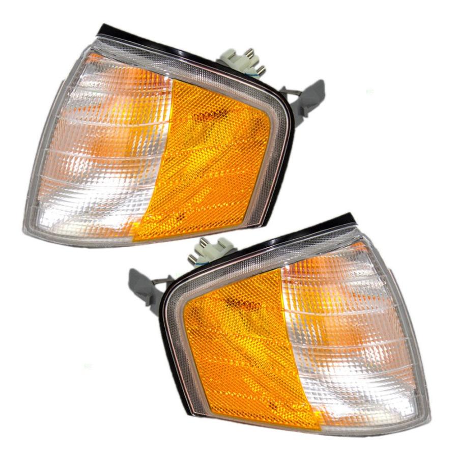 USコーナーライト 新しいペアセットパーク信号コーナーマーカーライトランプ94-00 Mercedes-Benz C-Class New Pair S