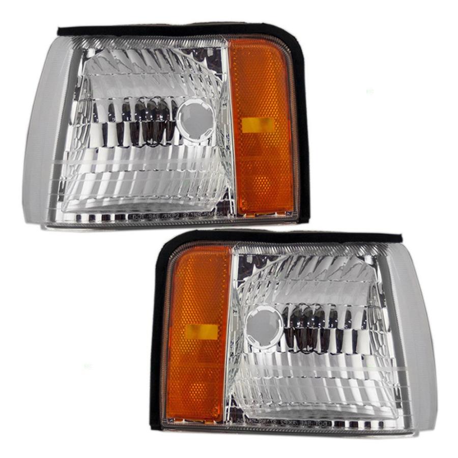 USコーナーライト 新しいペアセットコーナリング信号サイドマーカーライトアセンブリ97-99 Cadillac DeVille New Pair Se