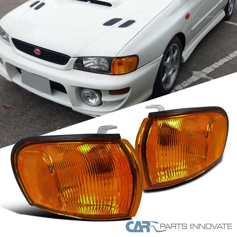 USコーナーライト 95-01用Subaru Impreza JDMコーナーランプフロントターンシグナルライトアンバーレンズ For 95-01 Su