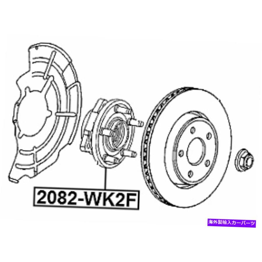 Wheel Hub Bearing ジープFEBEST 2082-WK2F OEM 52124767AEの前輪ハブ Front Wheel Hub For Jeep Febest 2082-WK2F OEM 52124767AEの画像