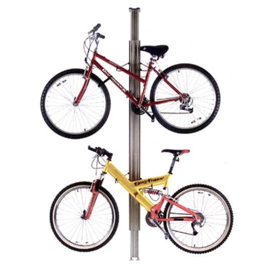 US循環過程球歴 上昇限度の軽銀製2銀輪用仕合わせ：黒 Gear Up  Floor to Ceiling Alluminum 2 Bike Rac アクセサリーパーツ-車、バイク、自転車