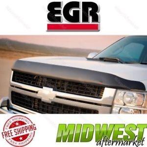USバグガード EGRスーパーガードマットブラックフードプロテクター2015-2017 Ford F150に適合 EGR Super Guard Ma｜usdm
