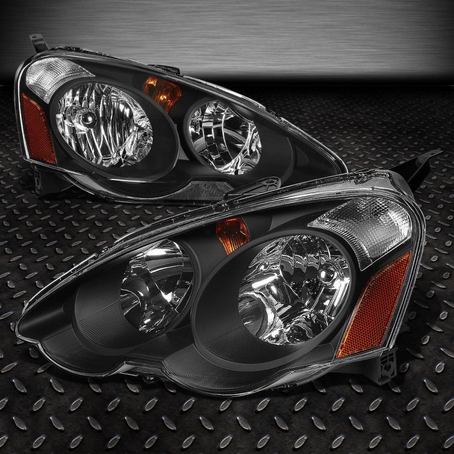 USフォグライト BLACK HOUSING CLEAR HEADLIGHT + CORN <wbr> 02-04 ACURA RSX用ER + SMの画像
