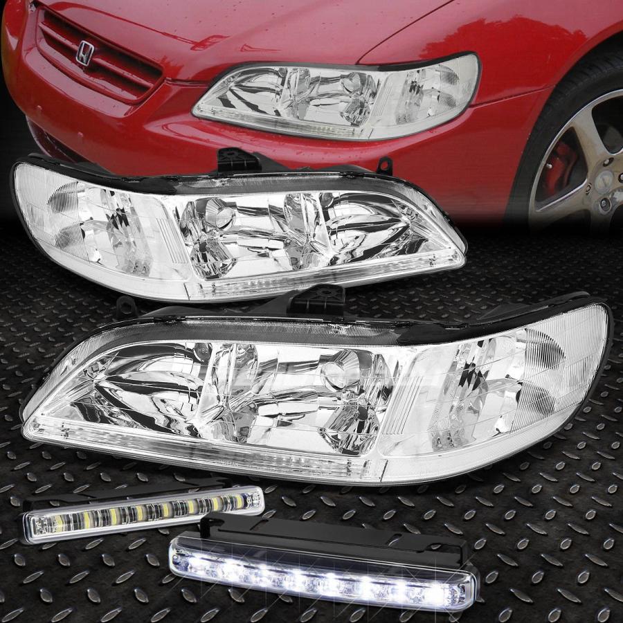 USフォグライト CHROME HOUSING HEADLIGHTせつ然たる隅っこBUFFER LAMP + LED FOG点火装置for 98-02 A