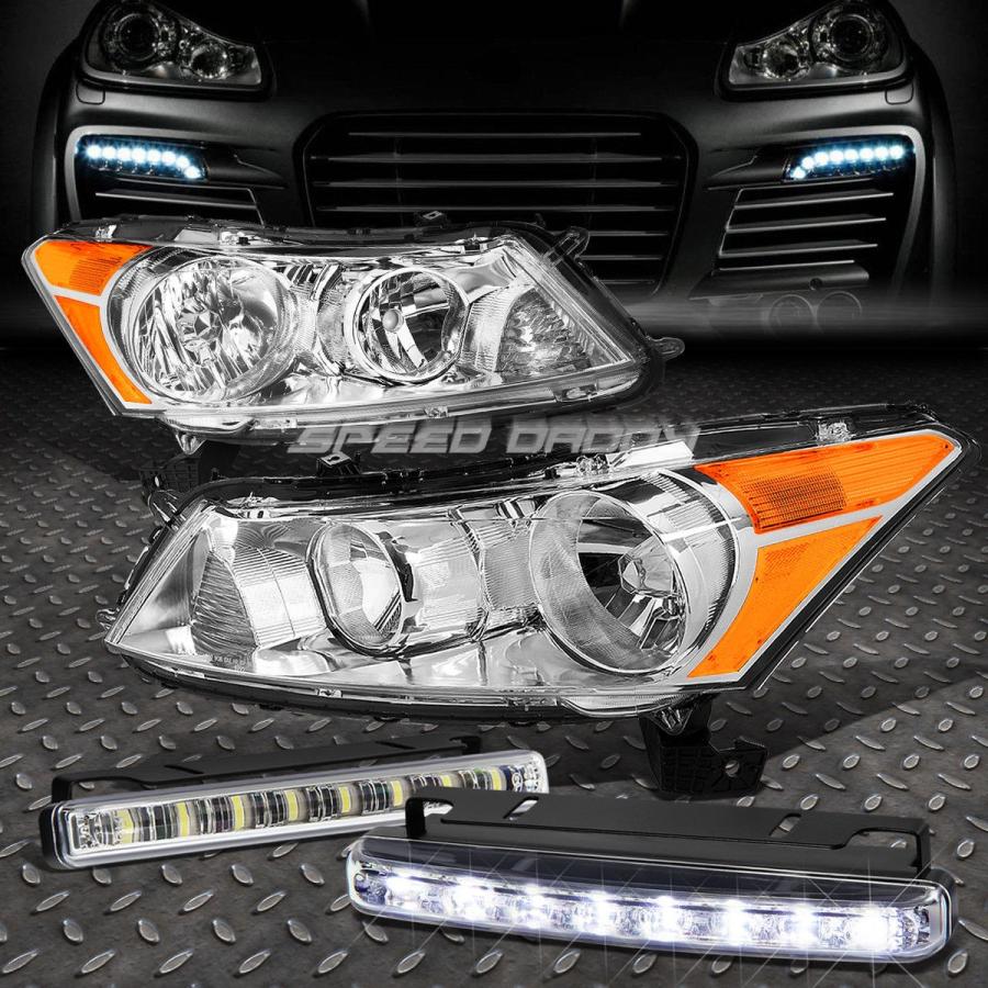 USフォグライト CHROME HOUSING HEADLIGHT + AMBE \u003cwbr\u003e \u003c/ wbr\u003e R SIDE + WHITE SMD L