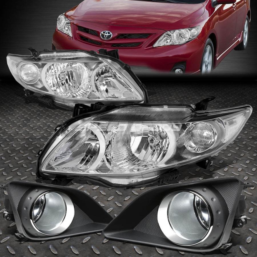 USフォグライト CHROME HOUSING HEADLIGHT + CLEA \u003cwbr\u003e \u003c/ wbr\u003e Rコーナー+フォグライト+ベゼル09-1