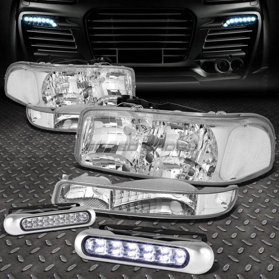 USフォグライト CHROME HOUSING HEADLIGHT + CLEA \u003cwbr\u003e \u003c/ wbr\u003e Rライト+ 99-06 GMC SIER