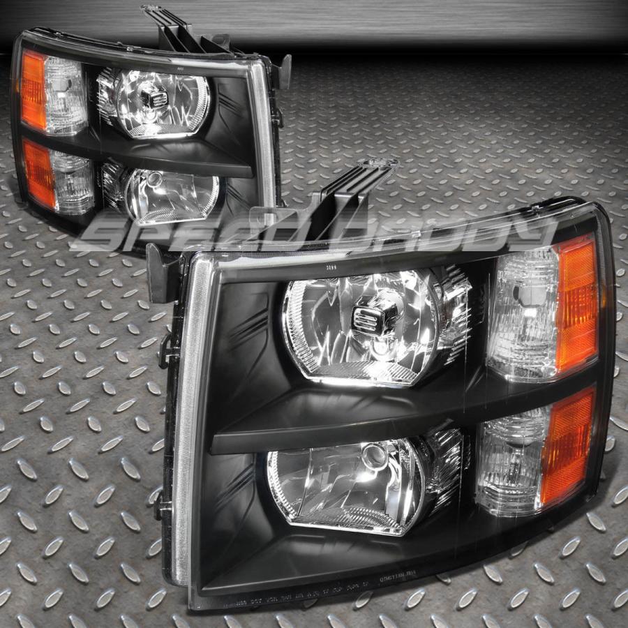 USフォグライト 信号バンパーランプ+ヘッドライトブラックハウジング+ LEDフォグライトフィット07-13 SILVERADO SIGNAL BUMの画像