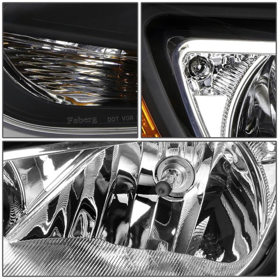 USフォグライト BLACK HEADLIGHT + AMBE <wbr> </ wbr> Rコーナー信号+ 12-14フォードフォーカス用LEDグリの画像
