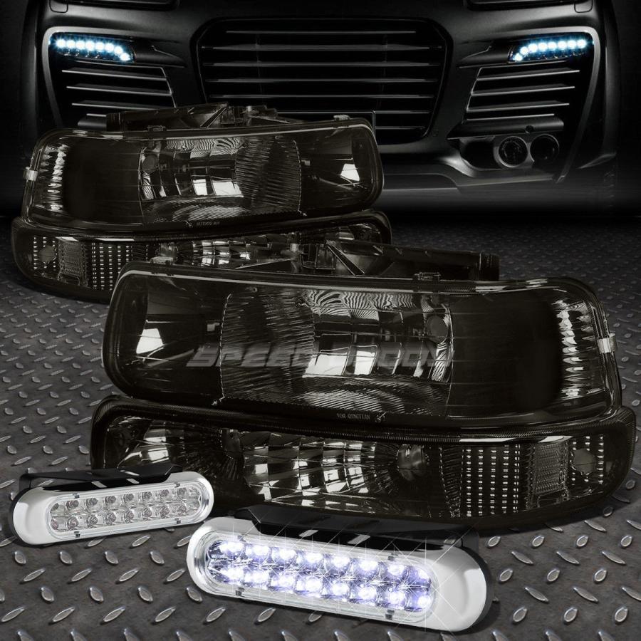 USフォグライト SMOKED HOUSING HEADLIGHT CLEAR CORNER + 99-02 SILVERADO用16グリルフォグライ