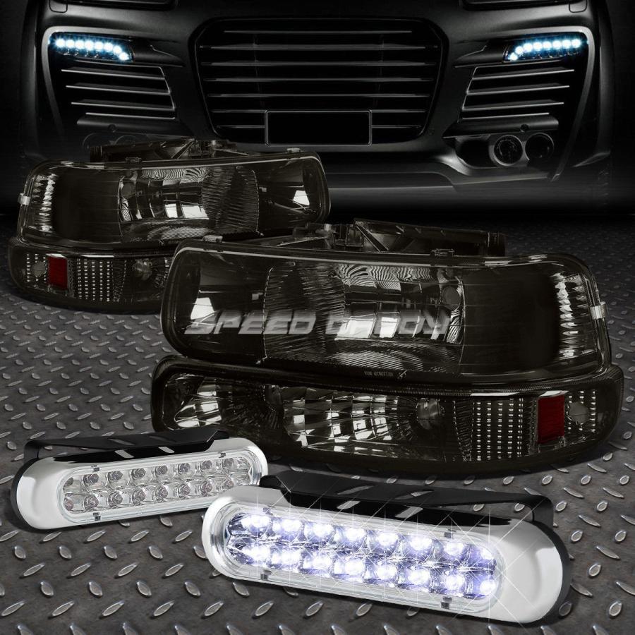 USフォグライト SMOKED HOUSING HEADLIGHT + AMBE <wbr> </ wbr> Rシグナル+ 99-02シルバード用LE